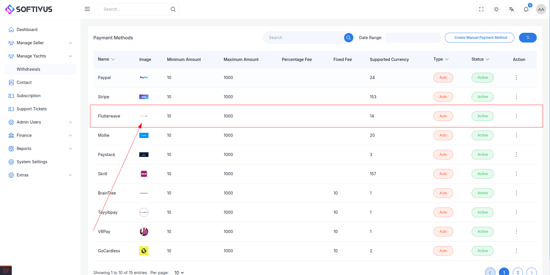 Flutterwave API Keys