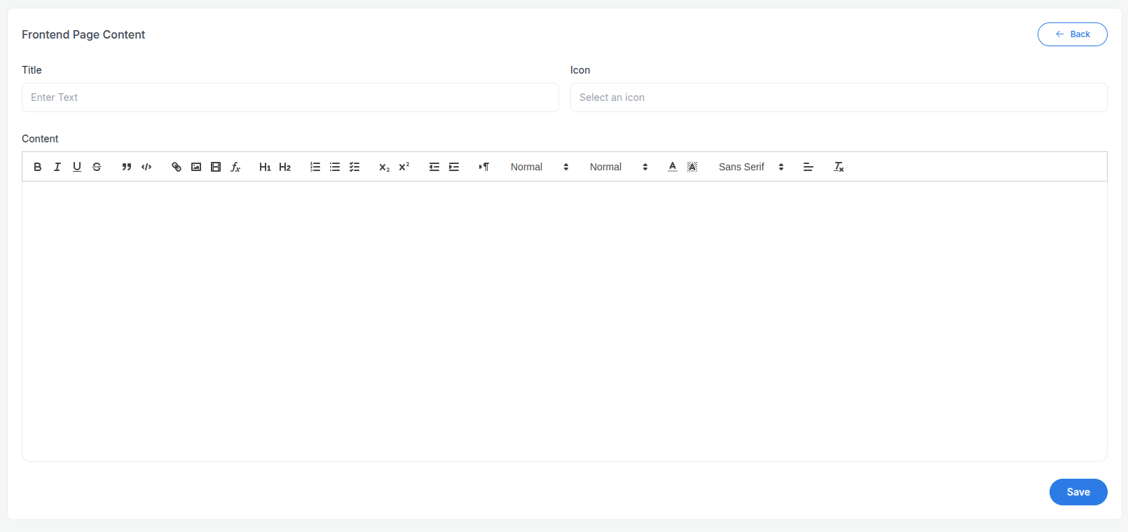 Frontend Content