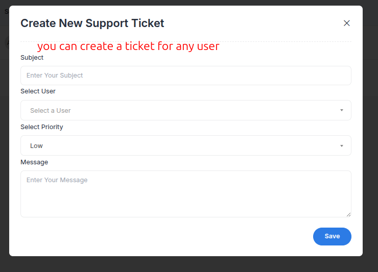 Support Ticket Mange