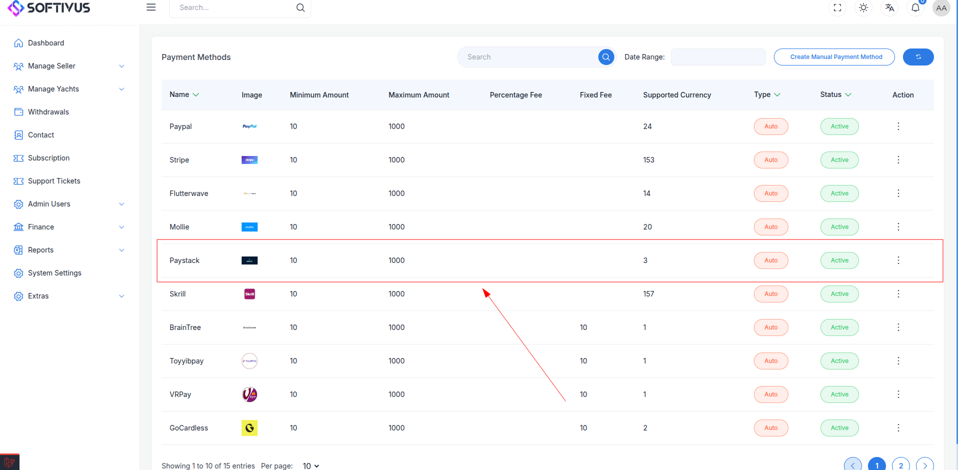 Paystack API Keys