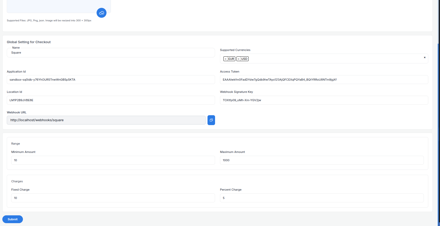 Square API Keys