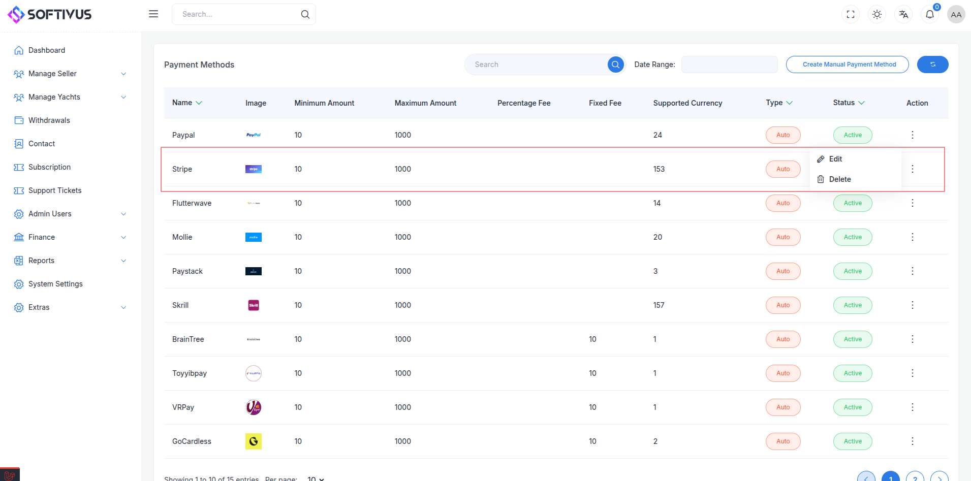 Stripe API Keys