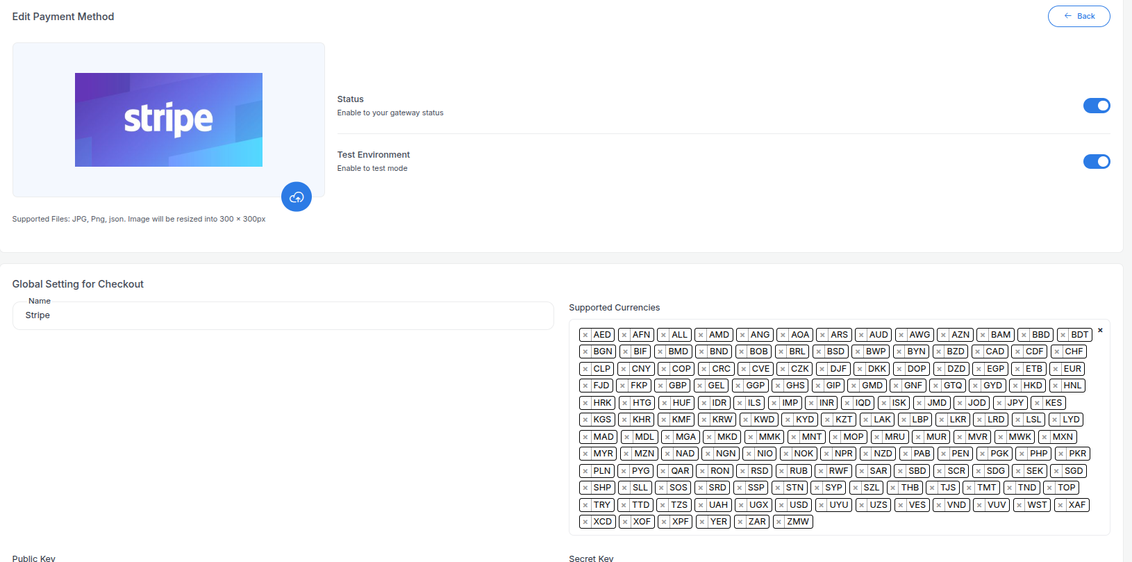 Stripe API Keys
