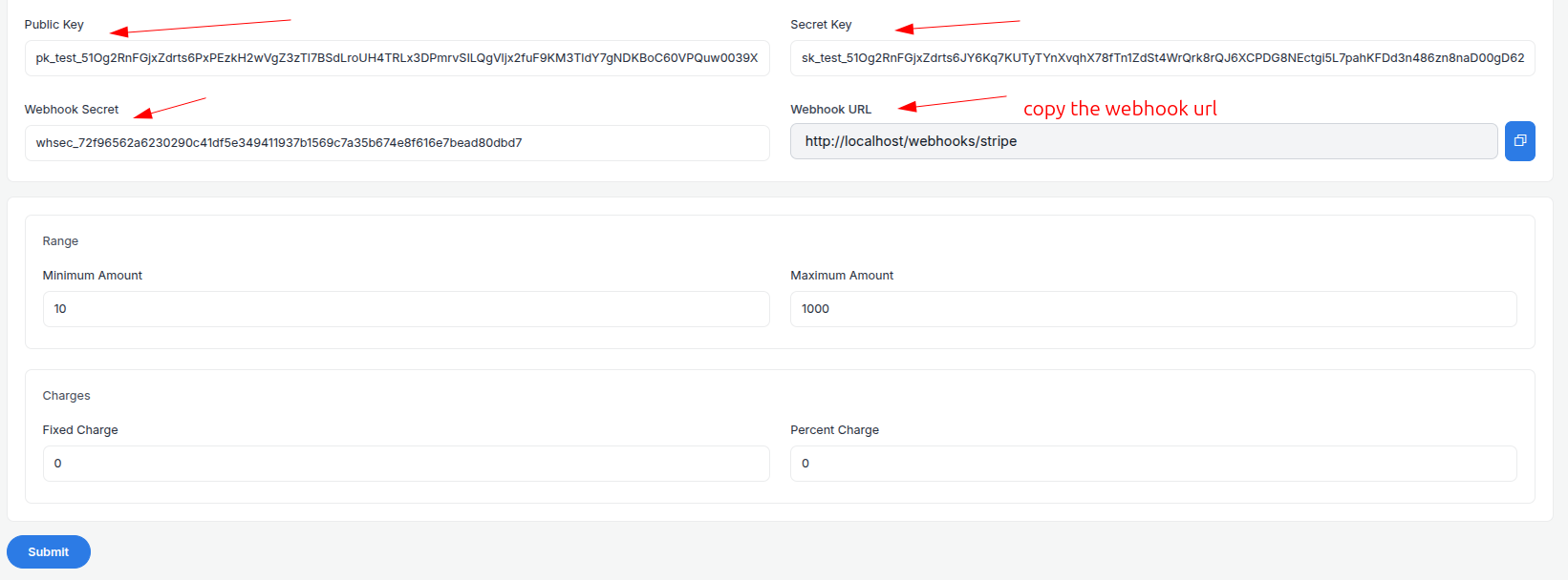 Stripe API Keys